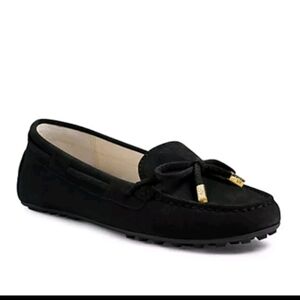 MICHAEL Michael Kors Womens Black Suede Classic Designer Everyday Moccasin 9.5